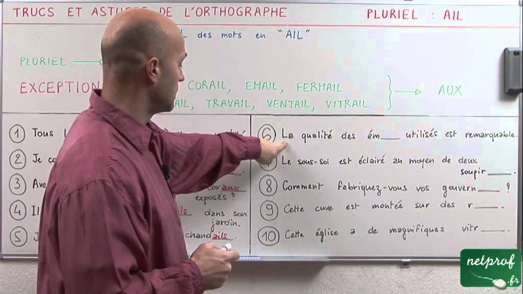 Le pluriel des mots qui se terminent par 