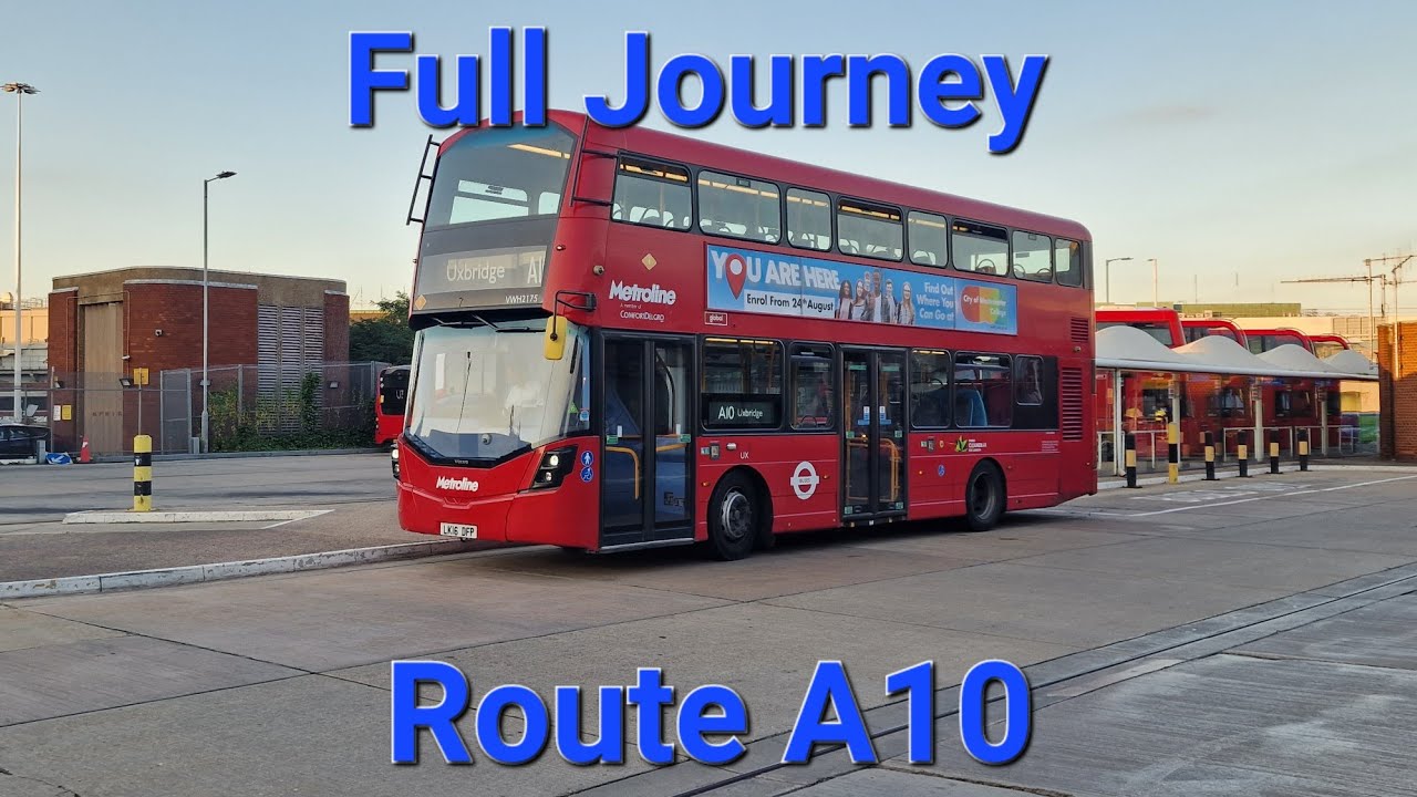 Full Journey  on London Bus Route A10 From  Heathrow Central To Uxbridge
