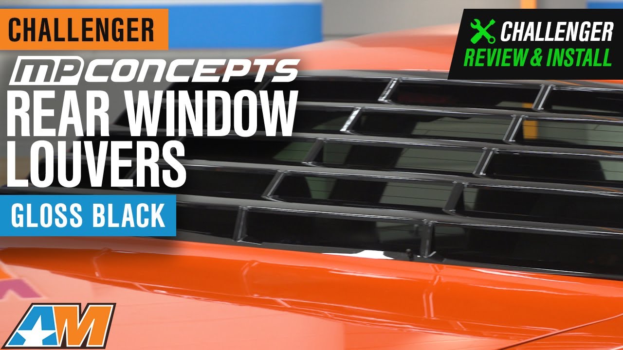 2008-2020 Challenger MP Concepts Rear Window Louvers - Gloss Black Review & Install