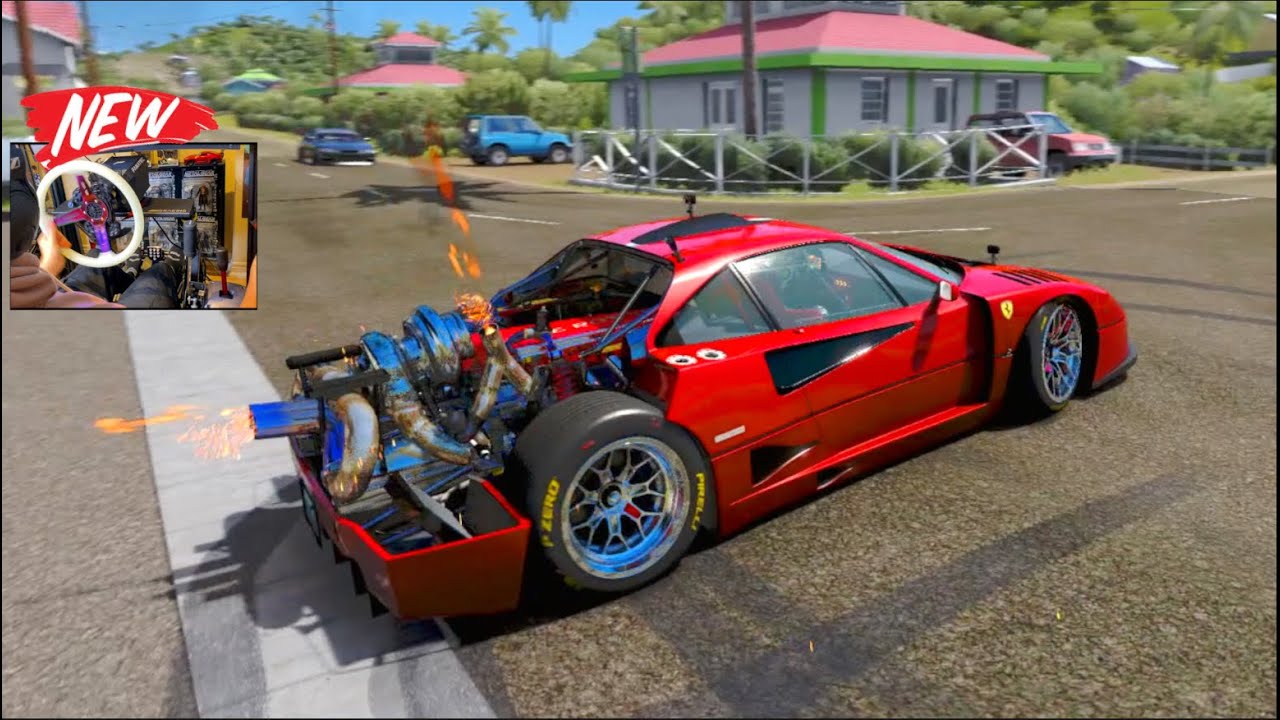 Assetto Corsa MODS - 1800hp FIVE ROTOR Ferrari F40 MONSTER