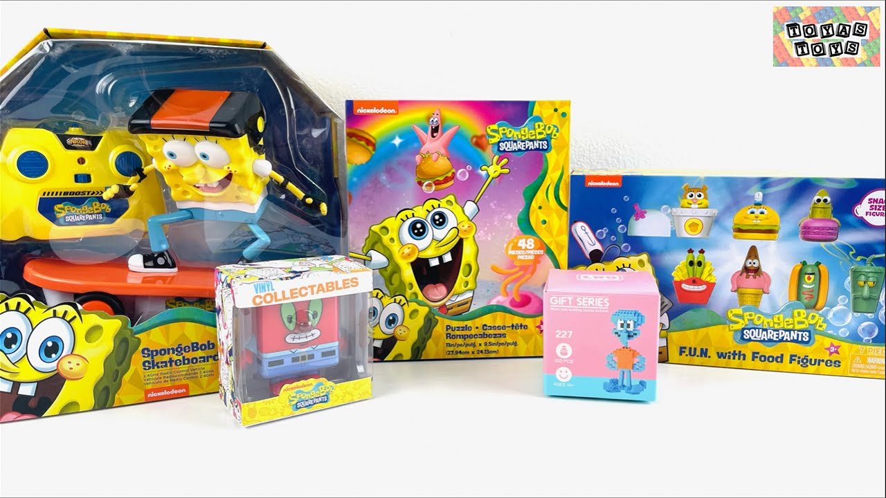 Spongebob SquarePants Collection Unboxing Toy Review ASMR l Fun Food Figure Set