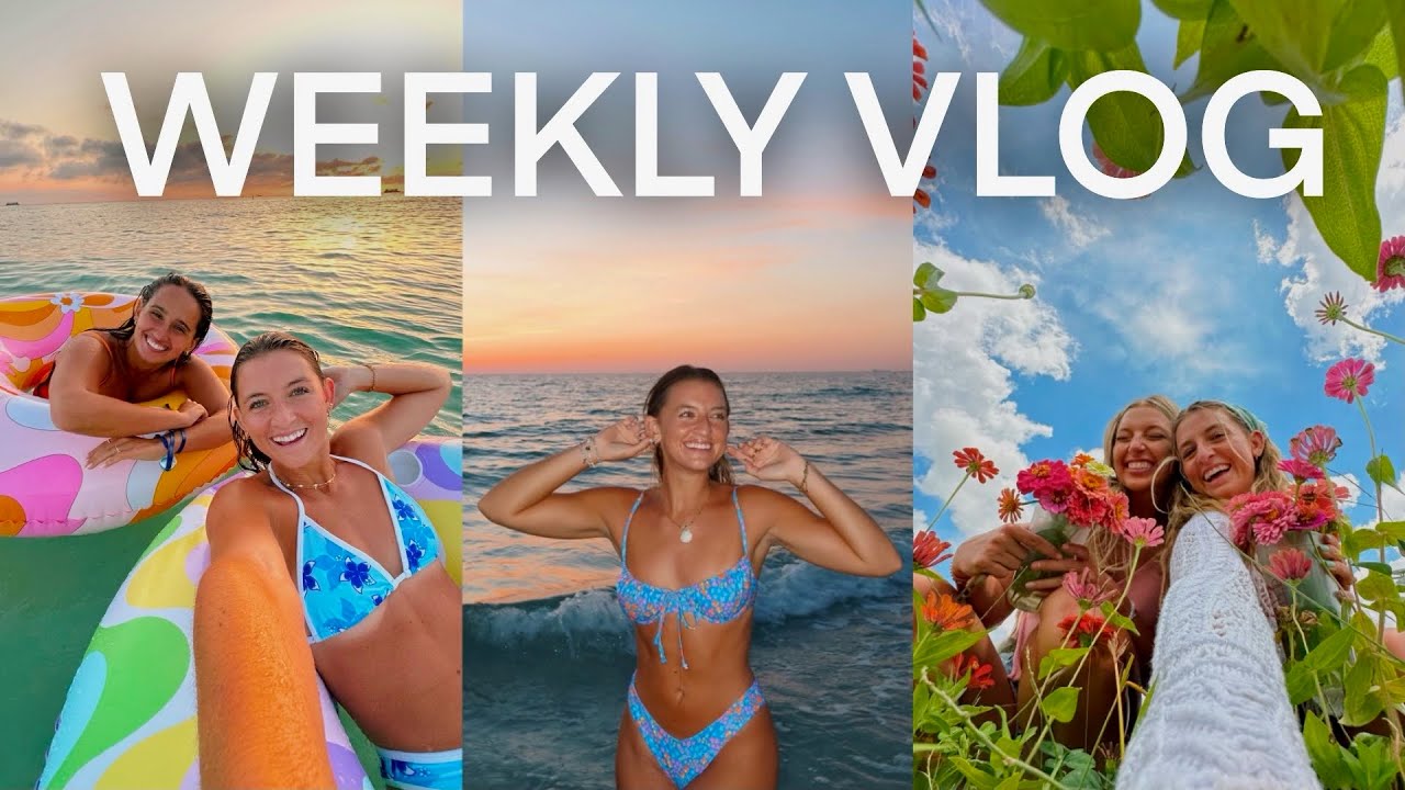 florida week in my life vlog: flower field, beach days, and friends!