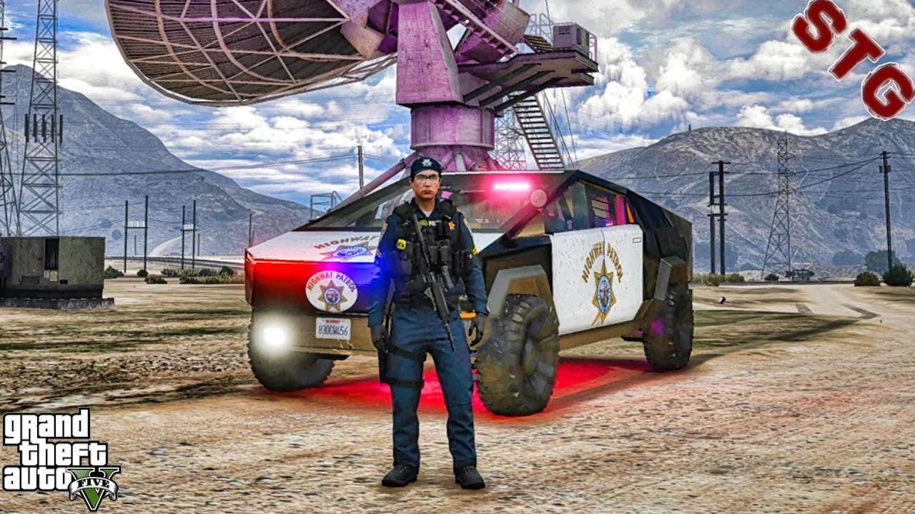 CYBERTRUCK CHP| HIGHWAY PATROL!!!| #102 (GTA 5 REAL LIFE PC POLICE MOD)