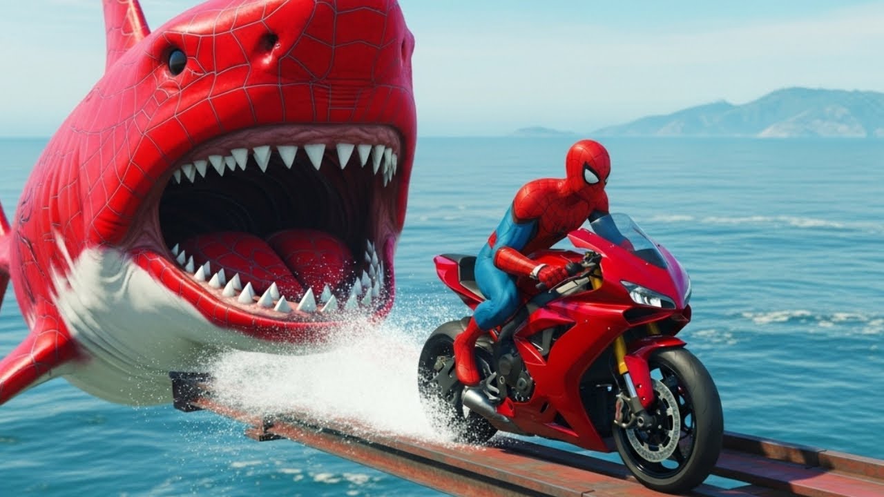 الرجل العنكبوت انقاذ باتمان Spider Man Rescue batman vs iron man vs venom VS Shark
