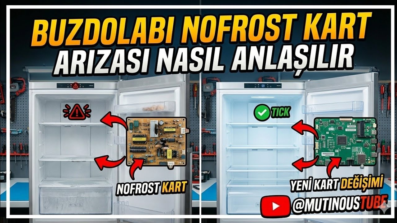 Sayaç Zamanlayıcı Buzdolabı Elektronik Kart Arıza Tespit Refrigerator Electronic Counter Fault Test