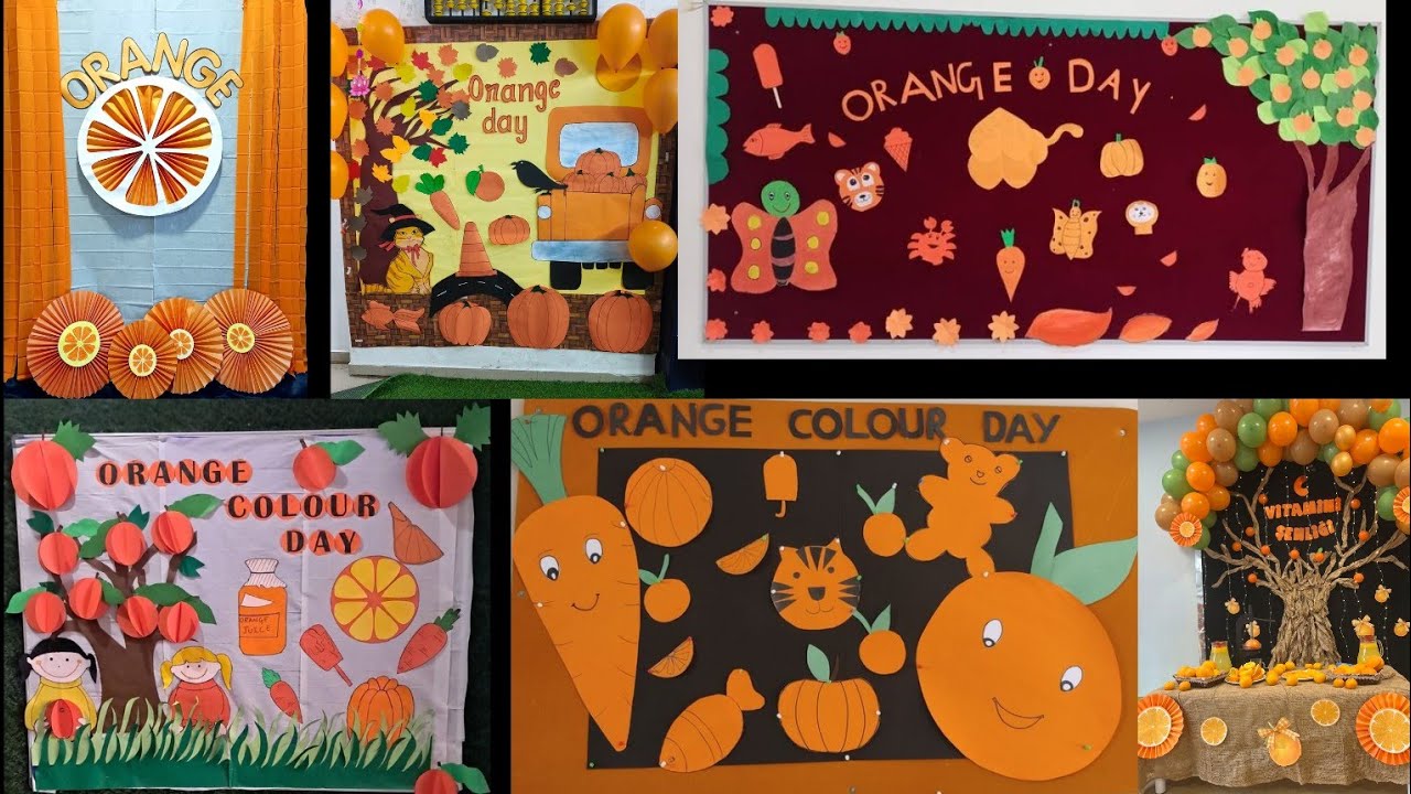30+ Orange Colour Day Decoration, Celebration and Activity ideas, 