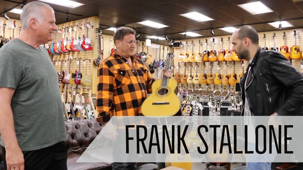Frank Stallone brings a gift for Norm at Norman's Rare Guitars