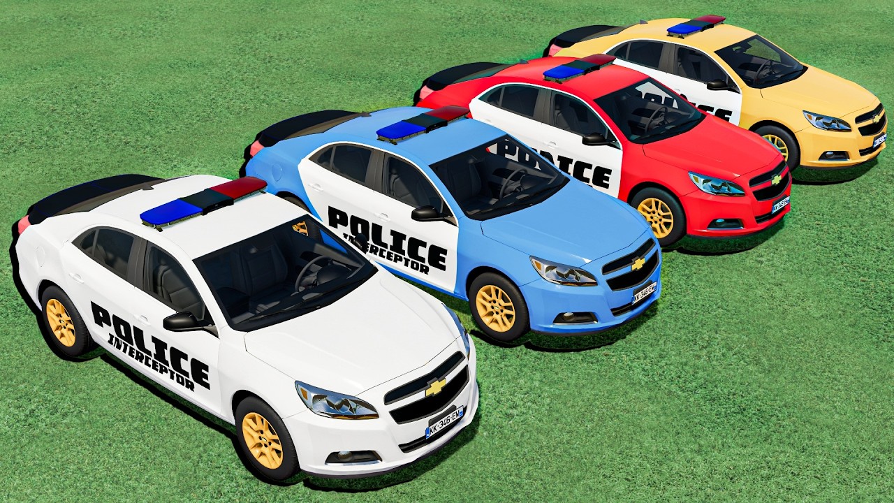 Police Cars Mobil Takes On Flatbed Trucks! FS 22