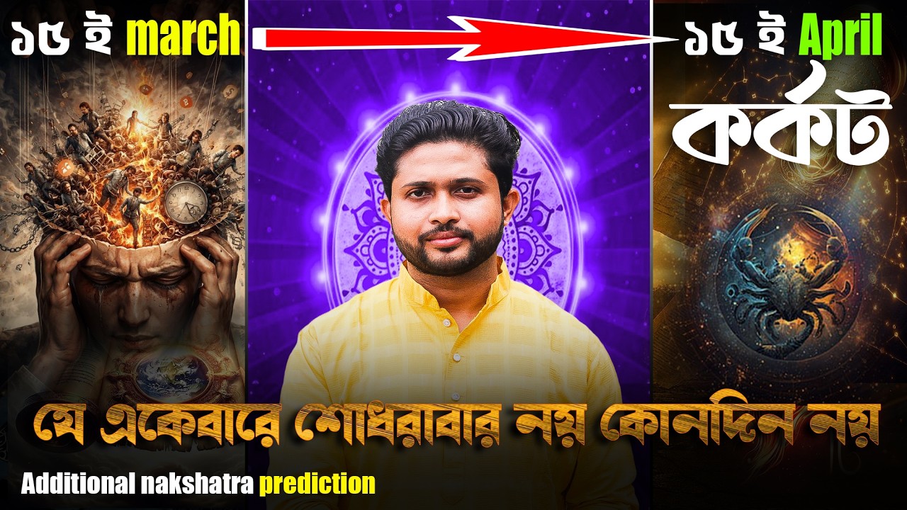 কর্কট রাশি♋। Cancer Sign🦀।15  March to 15 April, কেমন যাবে বুঝুন ।