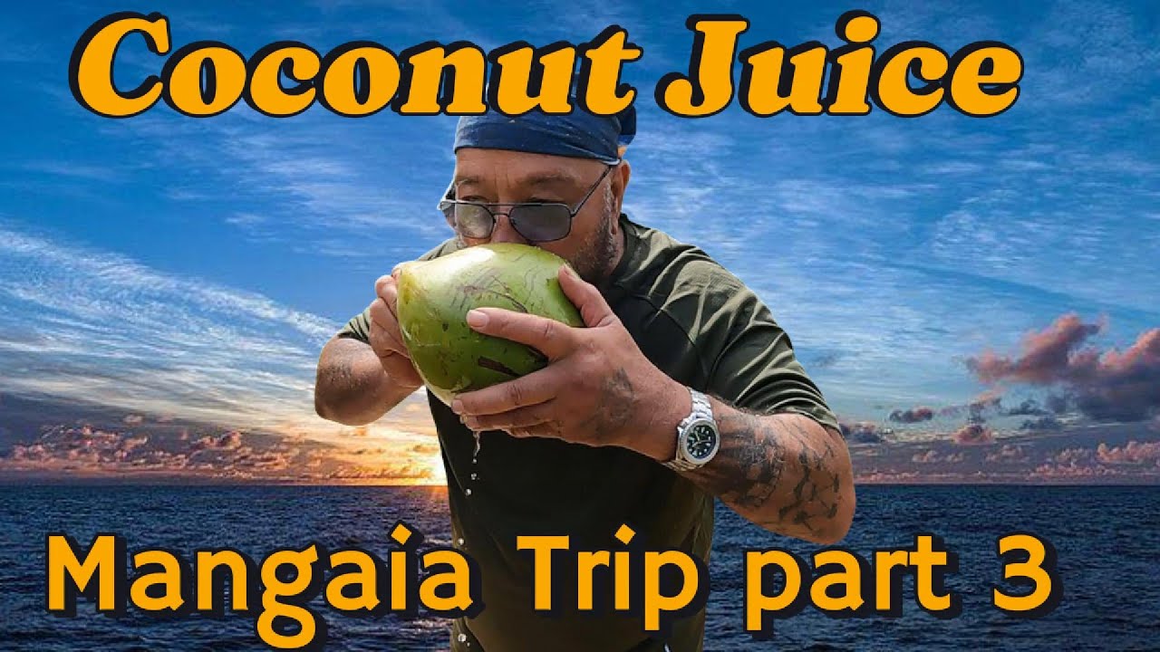 Coconut Juice  Mangaia Trip Cook Islands Aug 2023