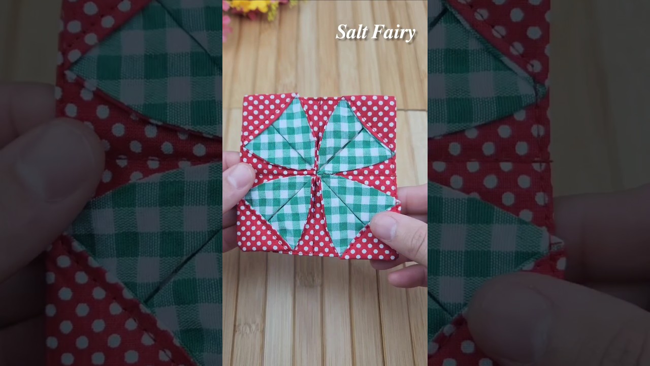 Easy patchwork coaster DIY