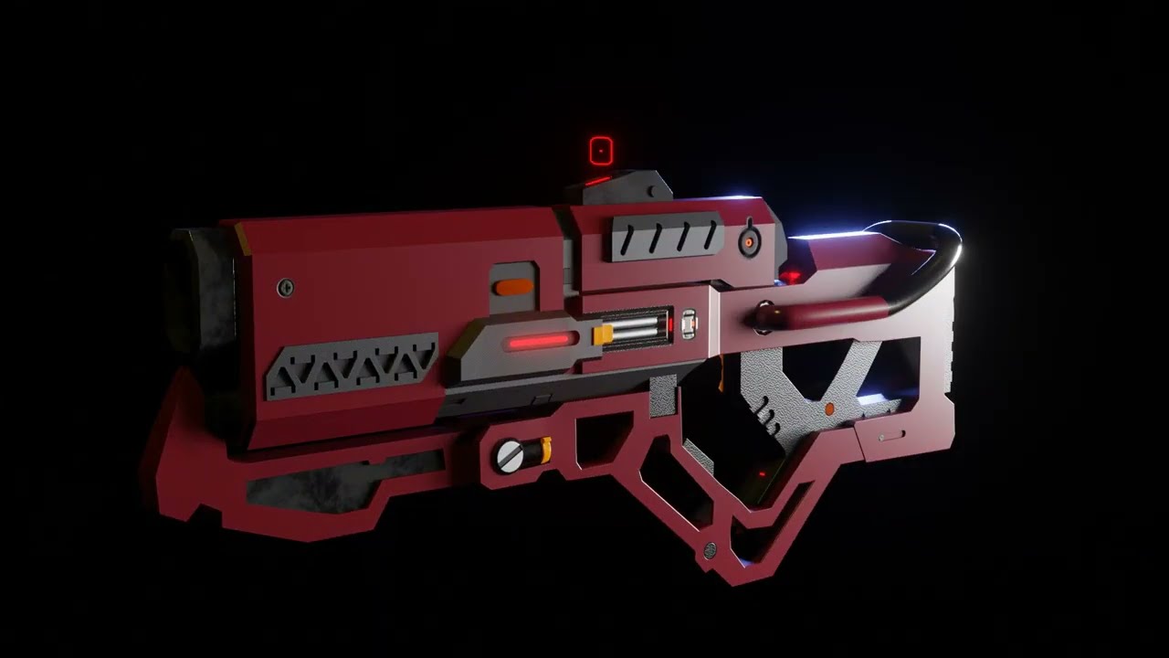 Blender Render 3D Plasma Gun Challenge