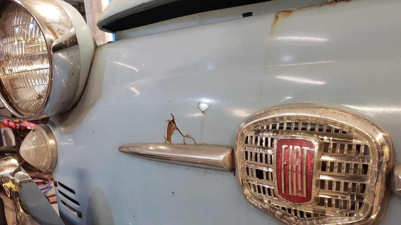 Barn Bustin-find Baby Blue Bugeye 1959 Fiat 500