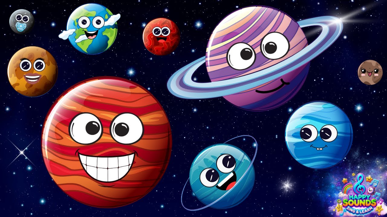 Planet Song for Kids 🚀 | Learn the Planets and their size compared to Earth 🌎|🎵 Happy Sounds! 🎵