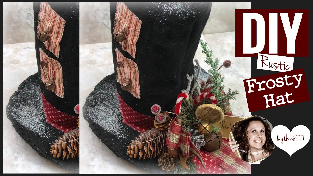 Christmas Series 2019 | DIY Christmas Craft | Rustic Fabric Frosty Hat