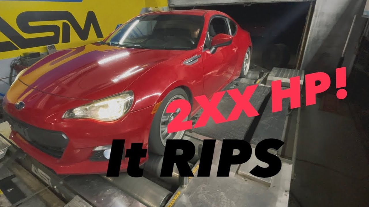 Результаты динамометрического испытания двигателя BRZ GT86 объемом 2.4 л с коротким блоком!