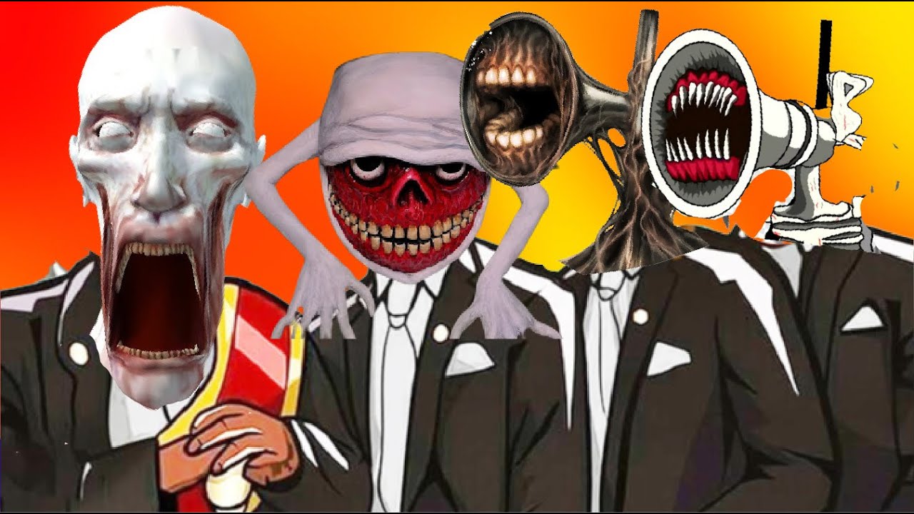 SCP 096 & BRIDGE WORM & SIREN HEAD & GREAT MOTHER MEGAPHONE - Coffin Dance X Baby Shark COVER
