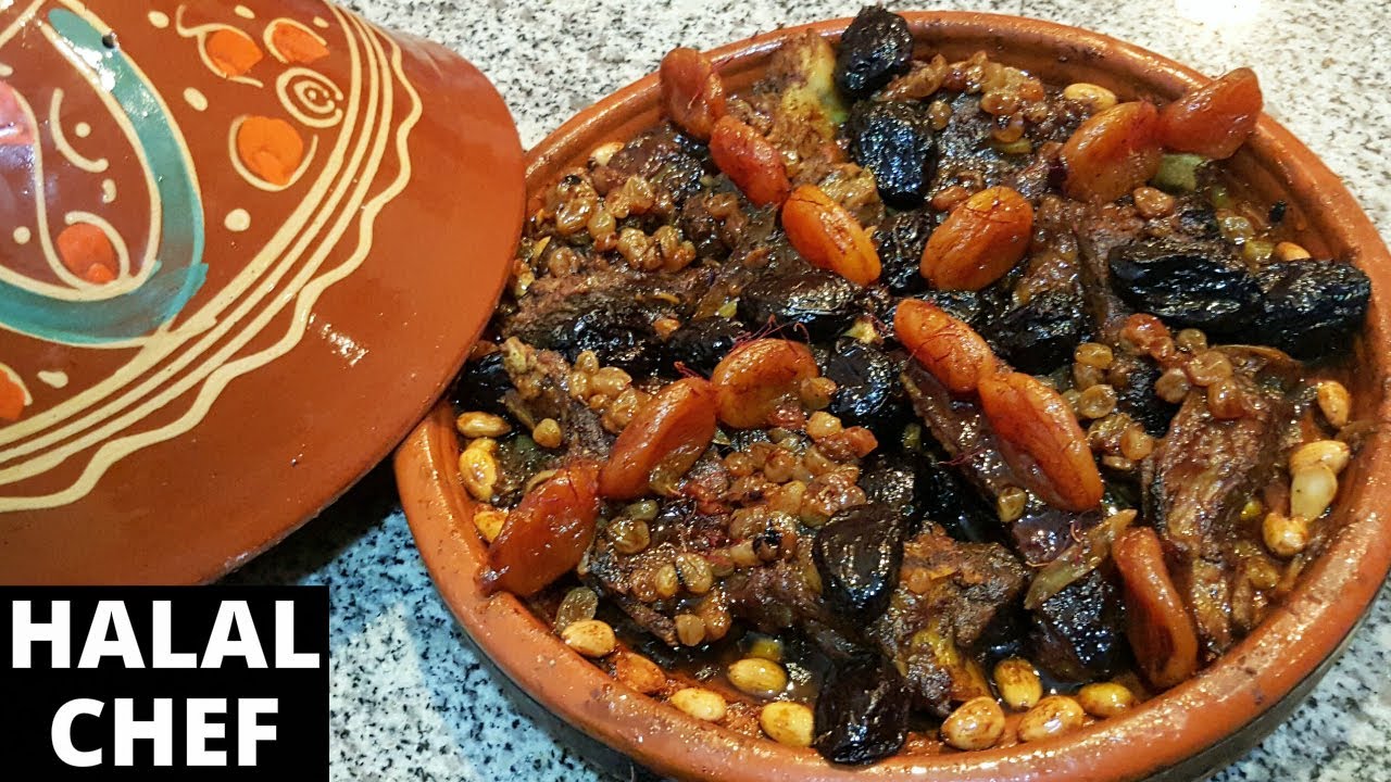Moroccan Lamb Tagine Recipe - Tajine de Viande - طاجين - How to make Lamb Tagine - Halal Chef