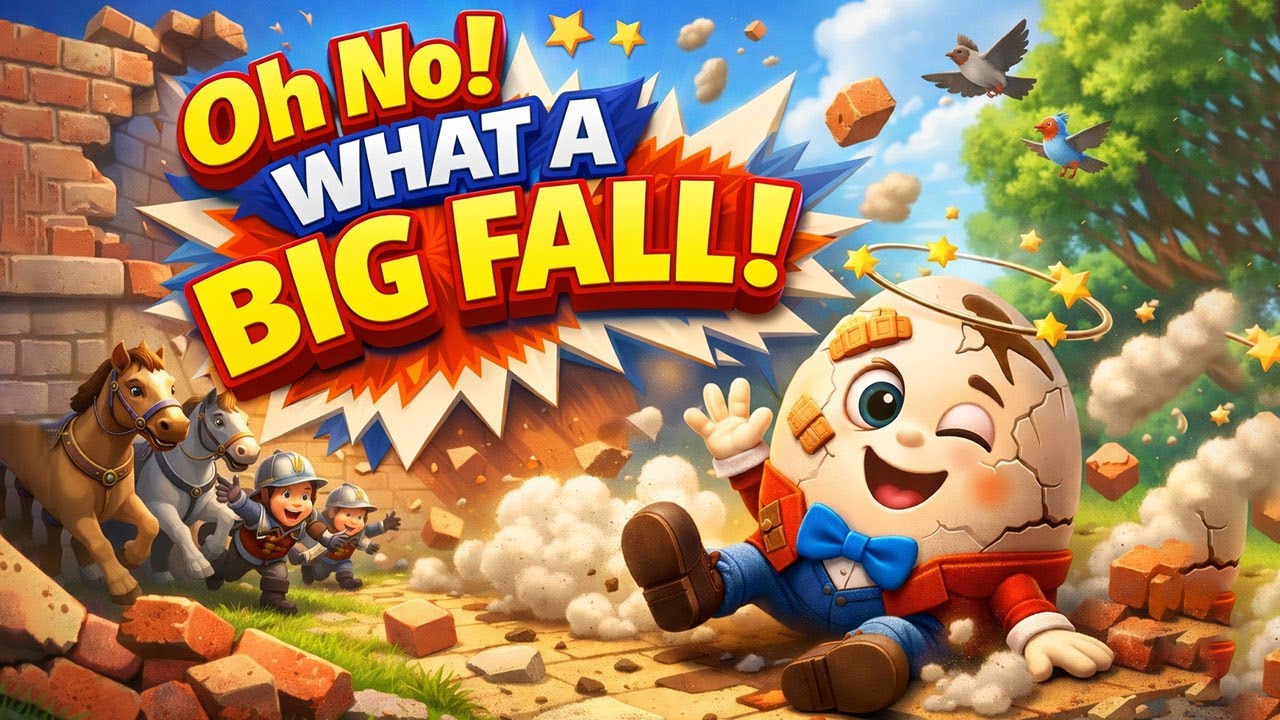 Humpty Dumpty sat on a wall… and then—OH NO! He fell! 😱🥚