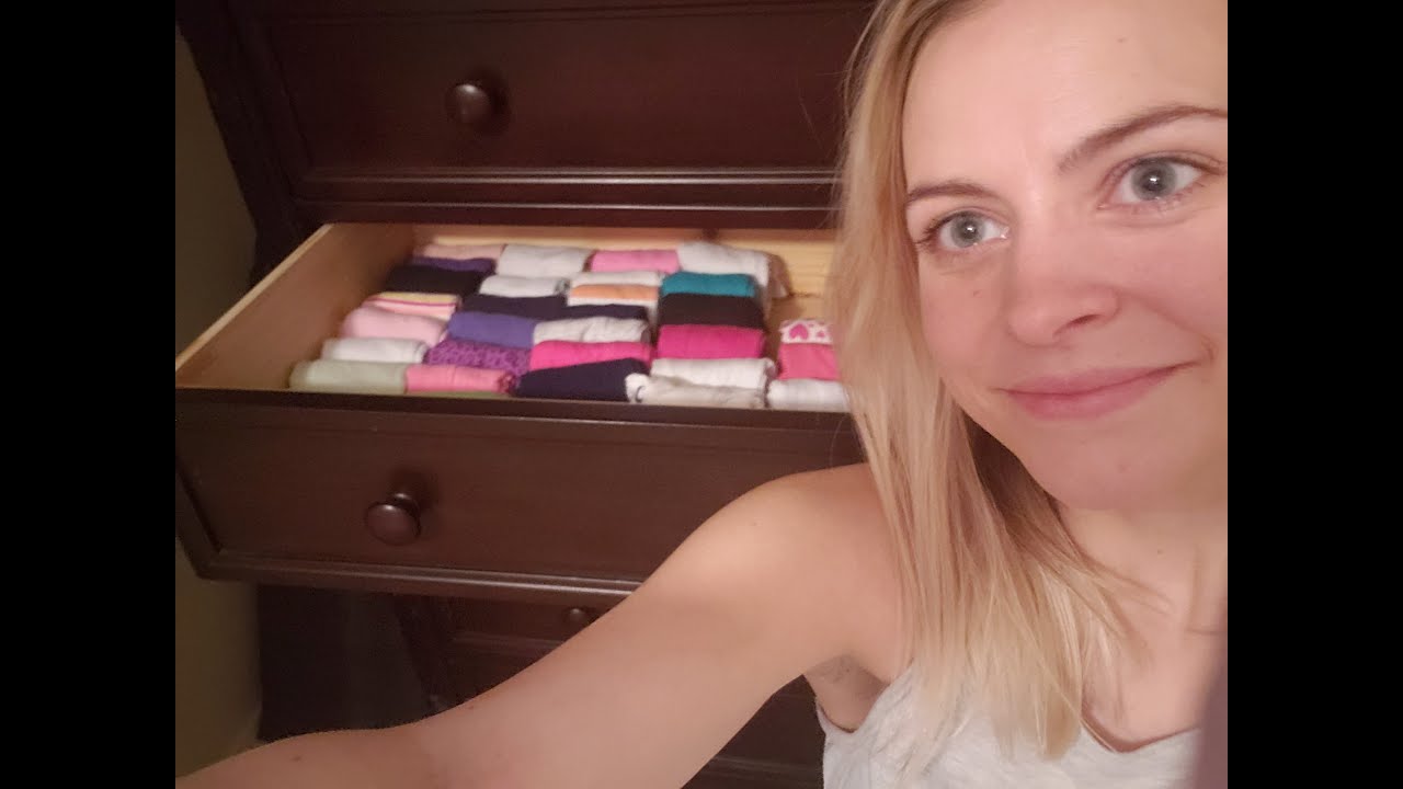 Organize and save space in my toddlers dresser with me Marie Kondo Syle!!!