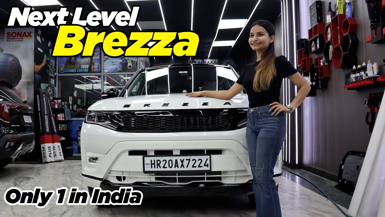 Brezza 2023 Modified || Whole New Look || Brezza Genuine Alloy Wheels || Interior Modification