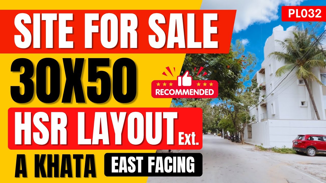 🔥PLOT/SITE for Sale in HSR LAYOUT Ext Haralur Bangalore ✅ 30x50 Plot/Site for sale in Bangalore HSR