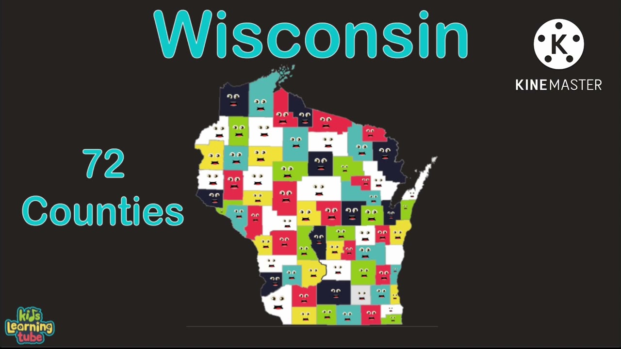 Wisconsin US State Counties/State of Wisconsin