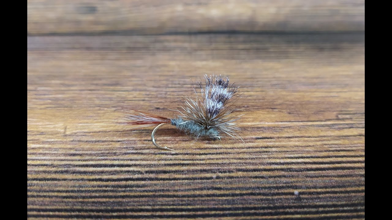 Atado de mosca, fly tying, mosca seca para truchas #64 (Adams parachute) El club del atado.