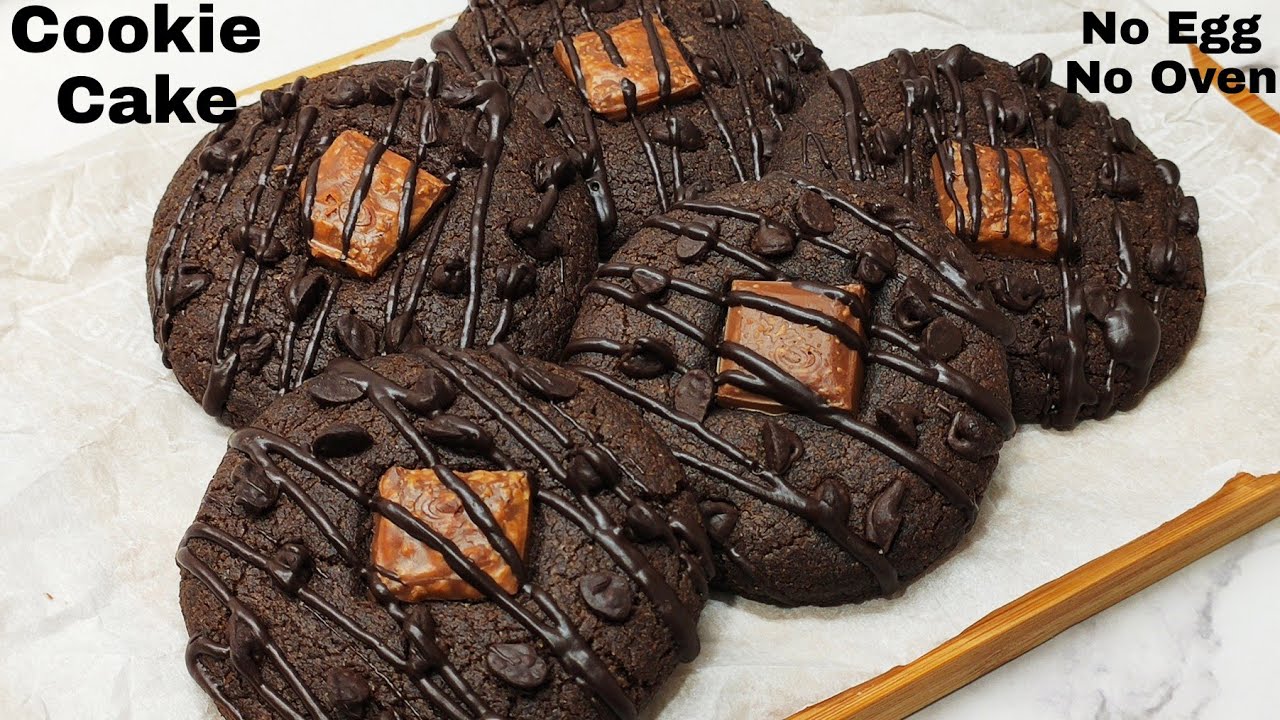 Choco Cookie Cake In 12 Mins Only, Without Egg, Oven, Maida | चॉको कूकी केक बनाए बिना अंडे अवन के |