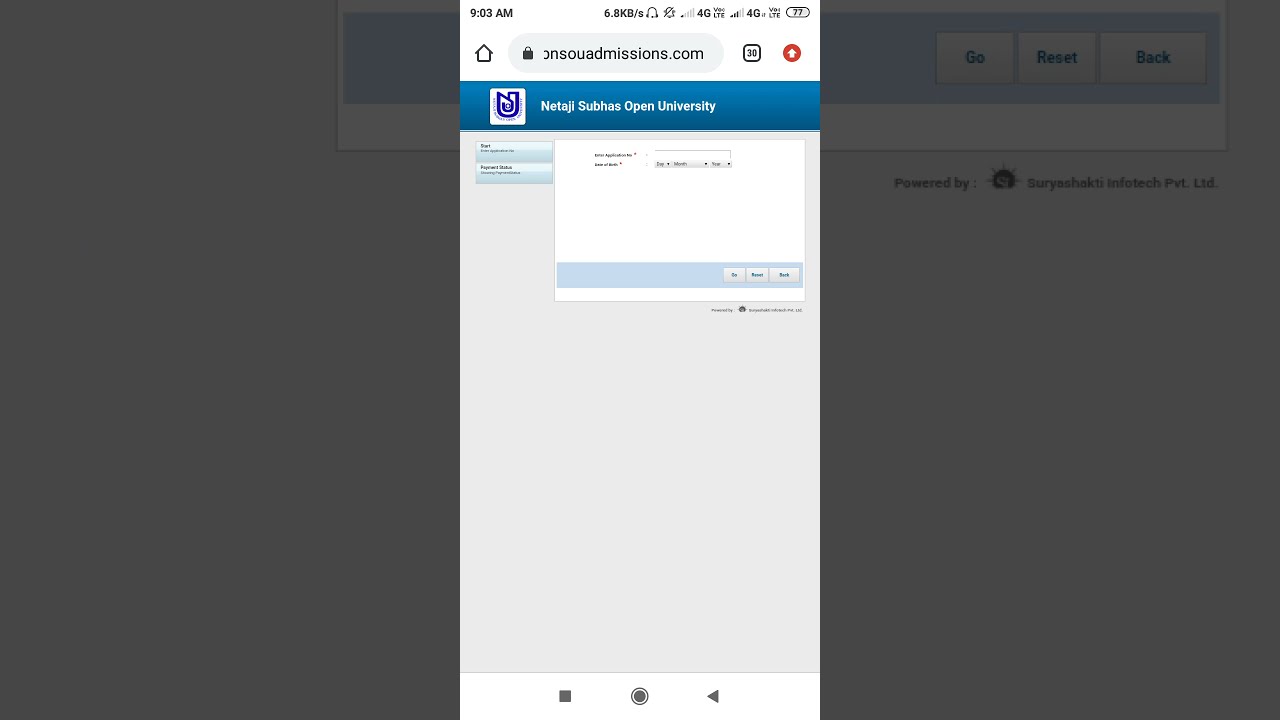 Netaji Subhash open University pg level students enrolment certificate/SLM RECEIPT download easy way
