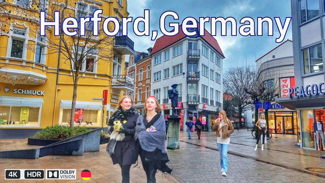 Herford Germany #Walking tour in Herford, Germany to discover the city's tourist attractions 4k HDR
