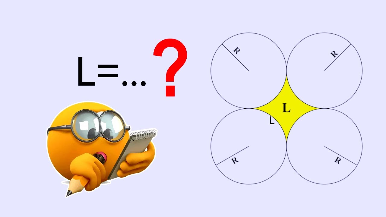 MENENTUKAN LUAS DAERAH YG DIBENTUK OLEH 4 LINGKARAN