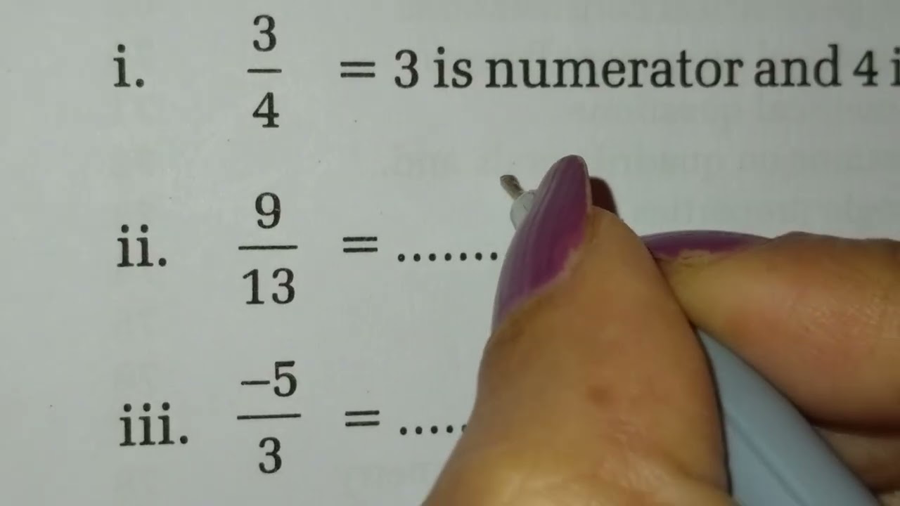 Numerator n Denominator / rational numbers/ fractions / mathematics📐📊📚