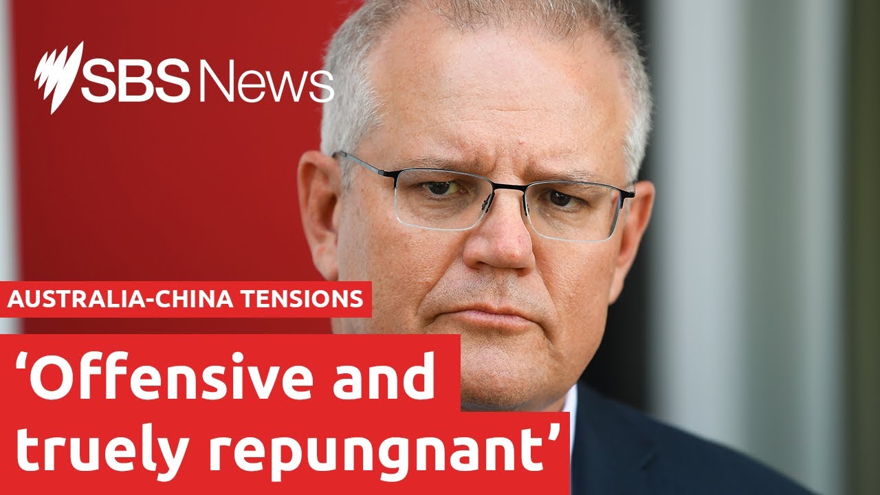 Australia demands apology from China over 'offensive' fake tweet by Chinese official I SBS News