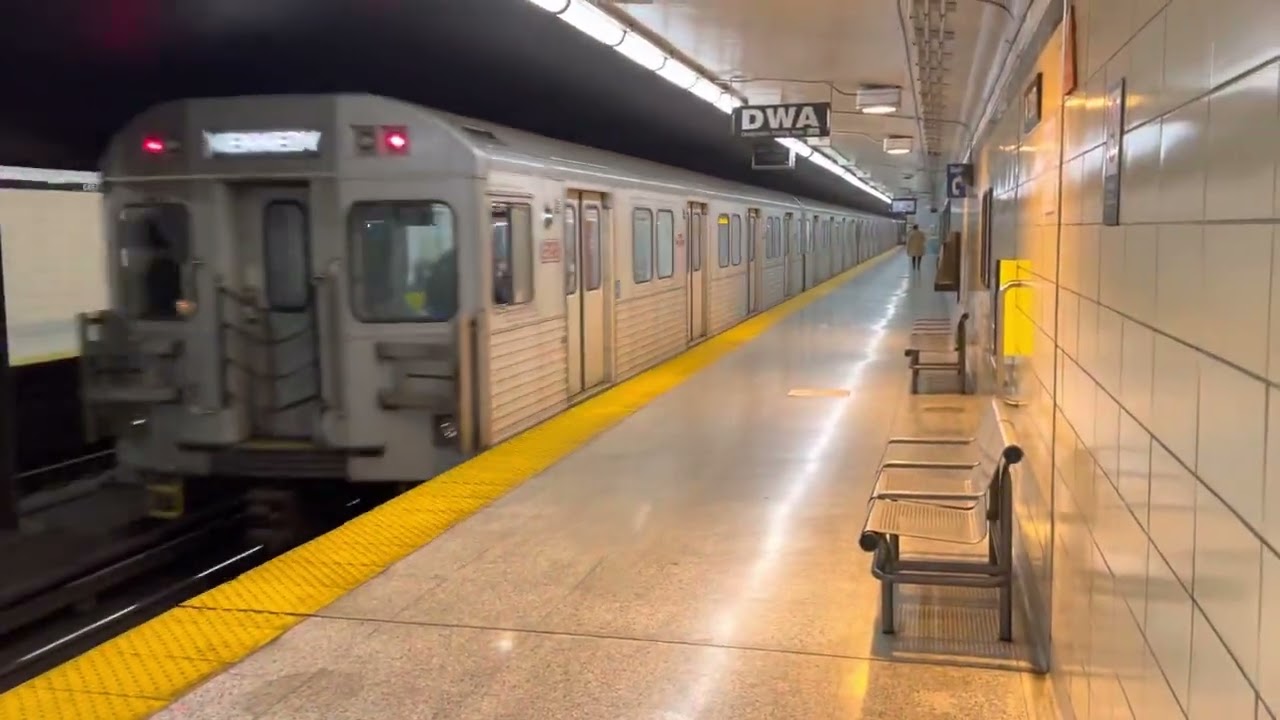 TTC Bombardier T1 Subway Train Actions at Greenwood Subway Station on line 2 (Nov 3rd, 2022)