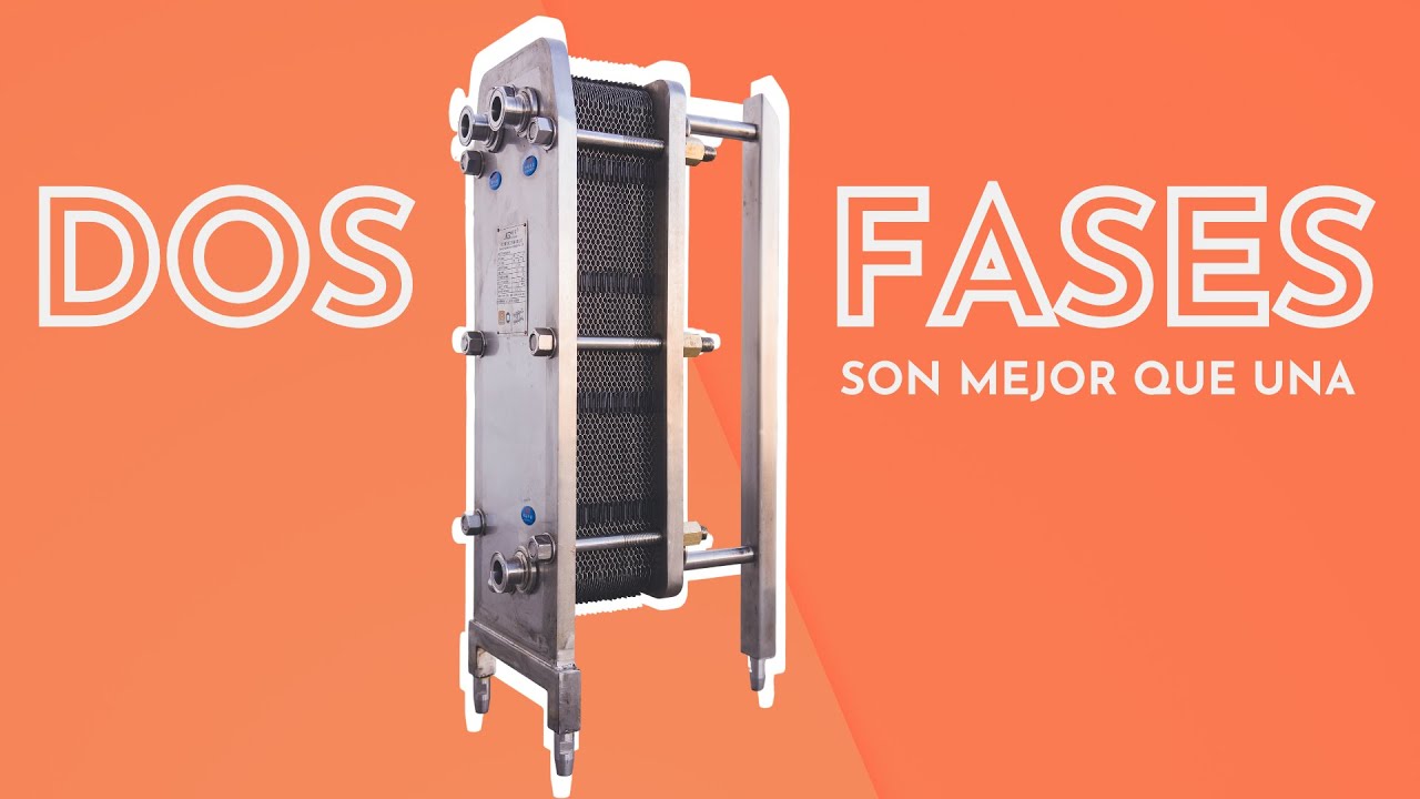 Intercambiador de calor de 2 fases: reduce la temperatura del mosto más eficientemente