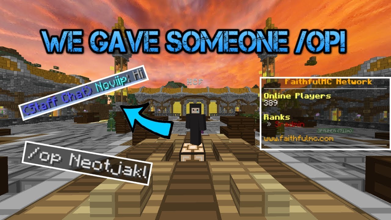 (ADMIN SERIES) WE OPPED A RANDOM PERSON ON FAITHFUL?! - FaithfulMC 8.0