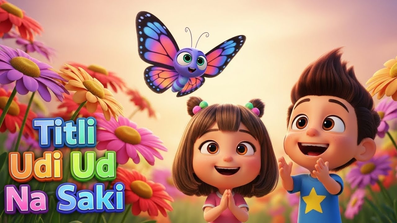 Titli Udi Ud Na Saki | तितली उड़ी | Hindi Rhymes For Children's | तितली उड़ी,उड़ ना सकी