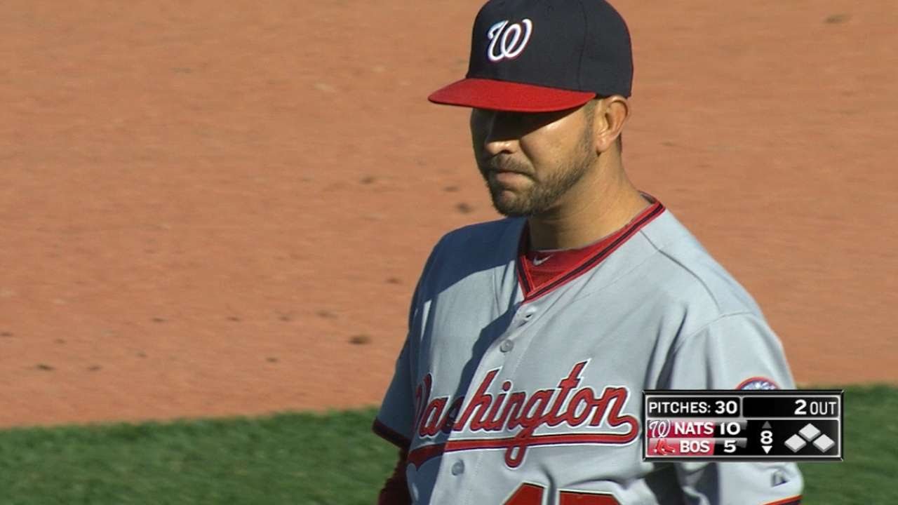 WSH@BOS: Martin strikes out five batters in MLB debut