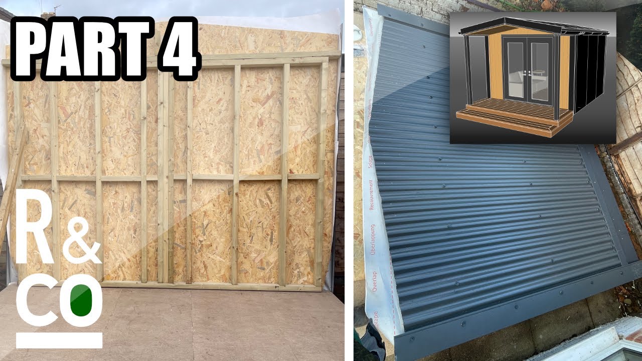 DIY Garden Room Build (Part 4) Back Wall Cladding and Standing