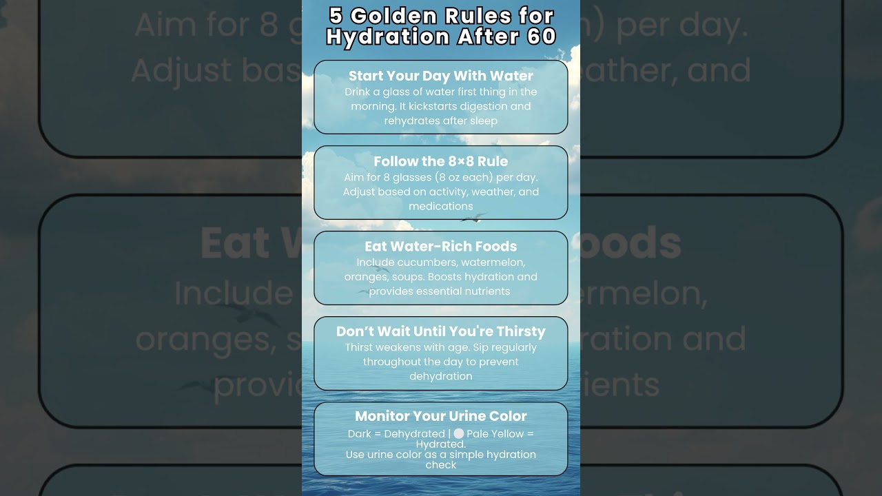 5 Easy Hydration Tips Everyone Over 60 Should Know | Senior Health Tips