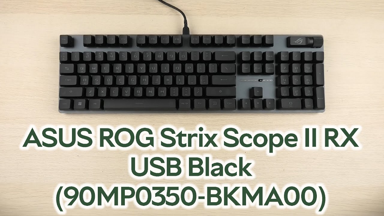 Розпаковка ASUS ROG Strix Scope II RX Red UKR ABS EN/UA USB Black (90MP0350-BKMA00)
