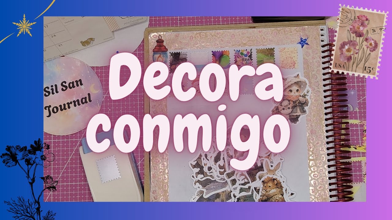 *DECORA CONMIGO * Usando mi perforadora de TIMBRES *  @temu  #junkjournal #reseña #shine