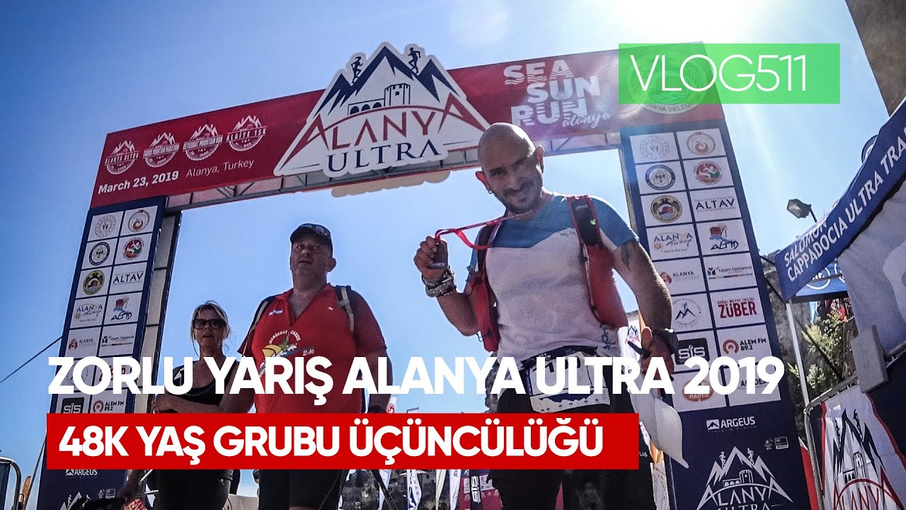 Zorlu yarış Alanya Ultra'da 48k Yaş grubu 3.lüğü | Asla Durma Vlog511