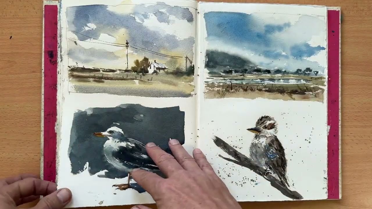 Watercolour Sketchbook flip through - my 2023 watercolor sketches