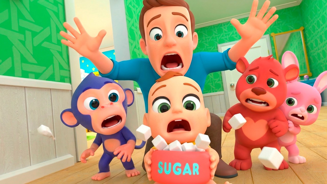Eating Sugar with Animal Friends | Almama - Baby Academy & Nursery Rhymes
