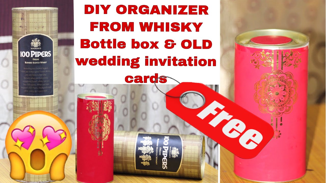 How to make a DIY ORGANIZER from a Whisky Bottle Box  #diy #diyprojects