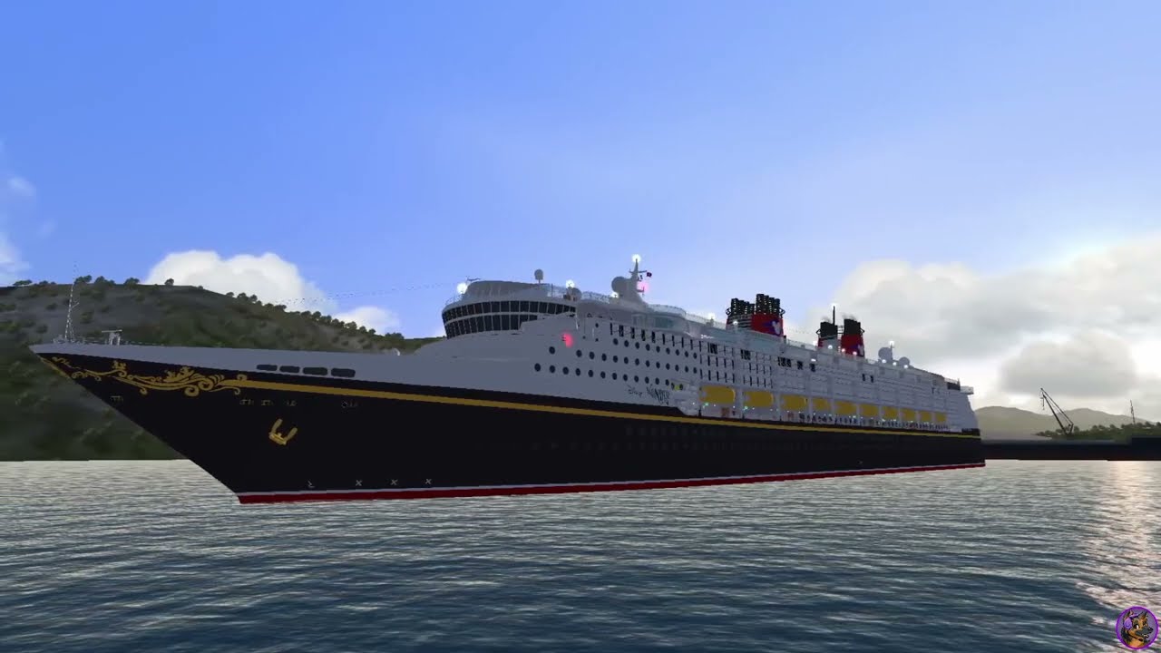 Disney Wonder Departing Nawiliwili in Real Time Ground View | Virtual Sailor NG | Ship Simulator