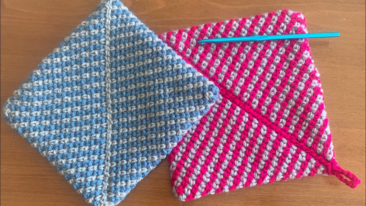 Manique au point mousse crochet