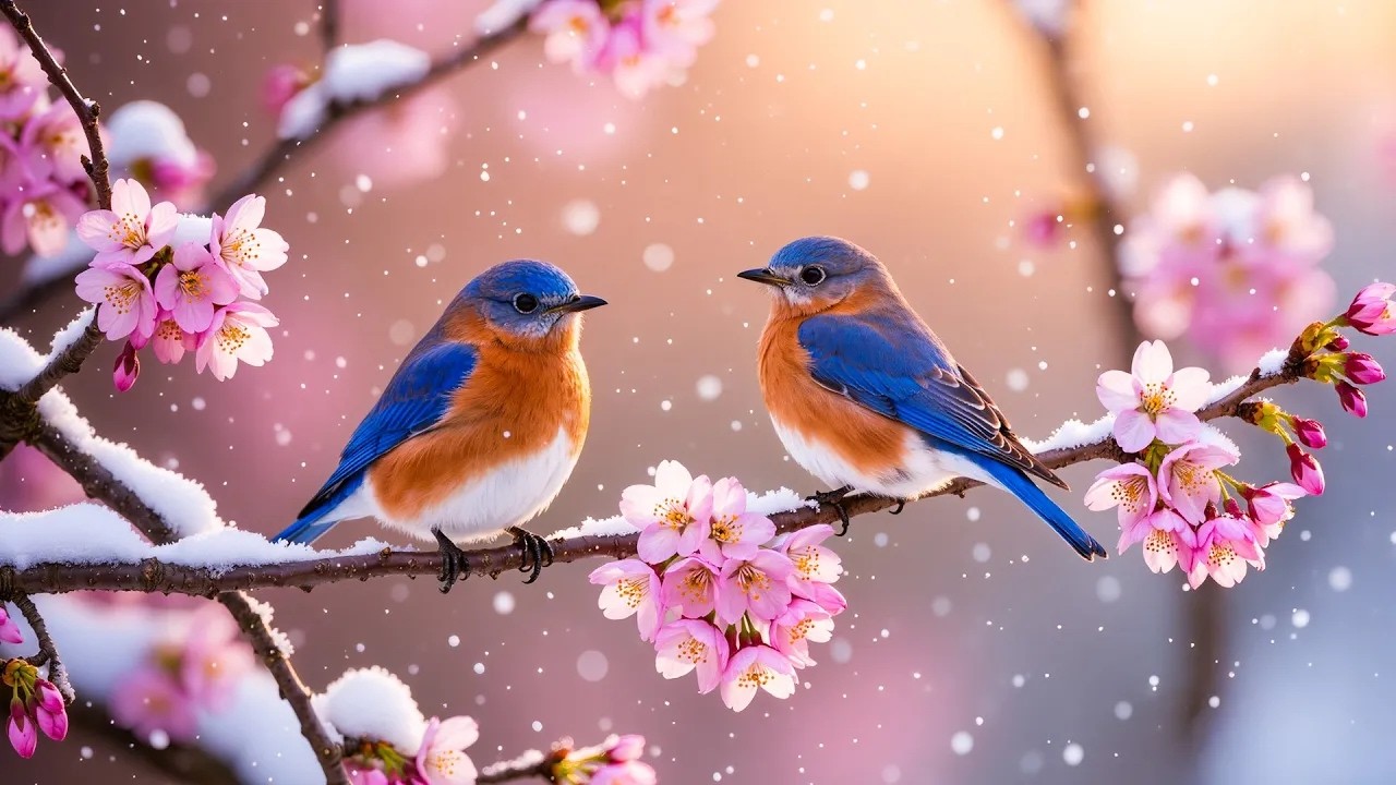 Winter Birds & Piano Music for Stress Relief - Emotional Healing & Relaxation❄️